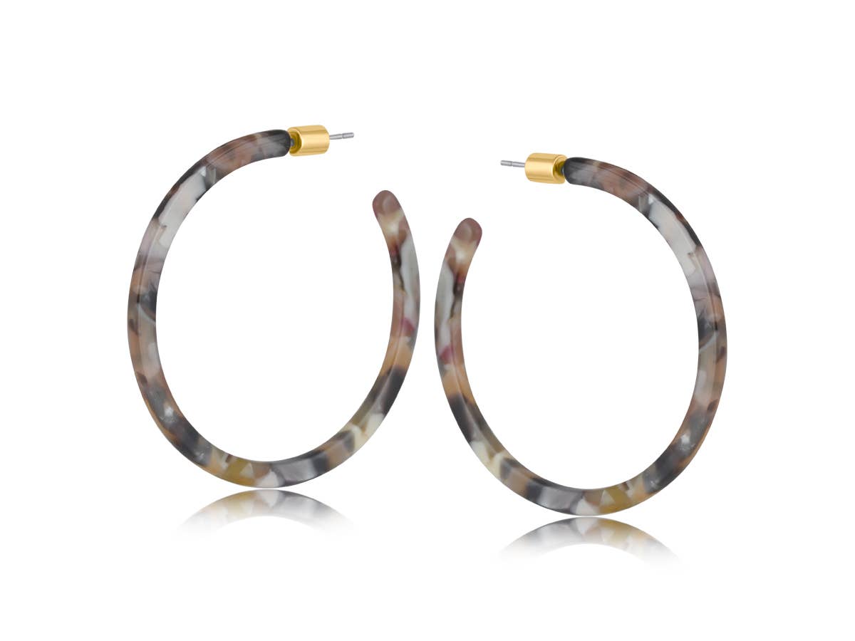 Hortense Resin Statement Hoop Earrings