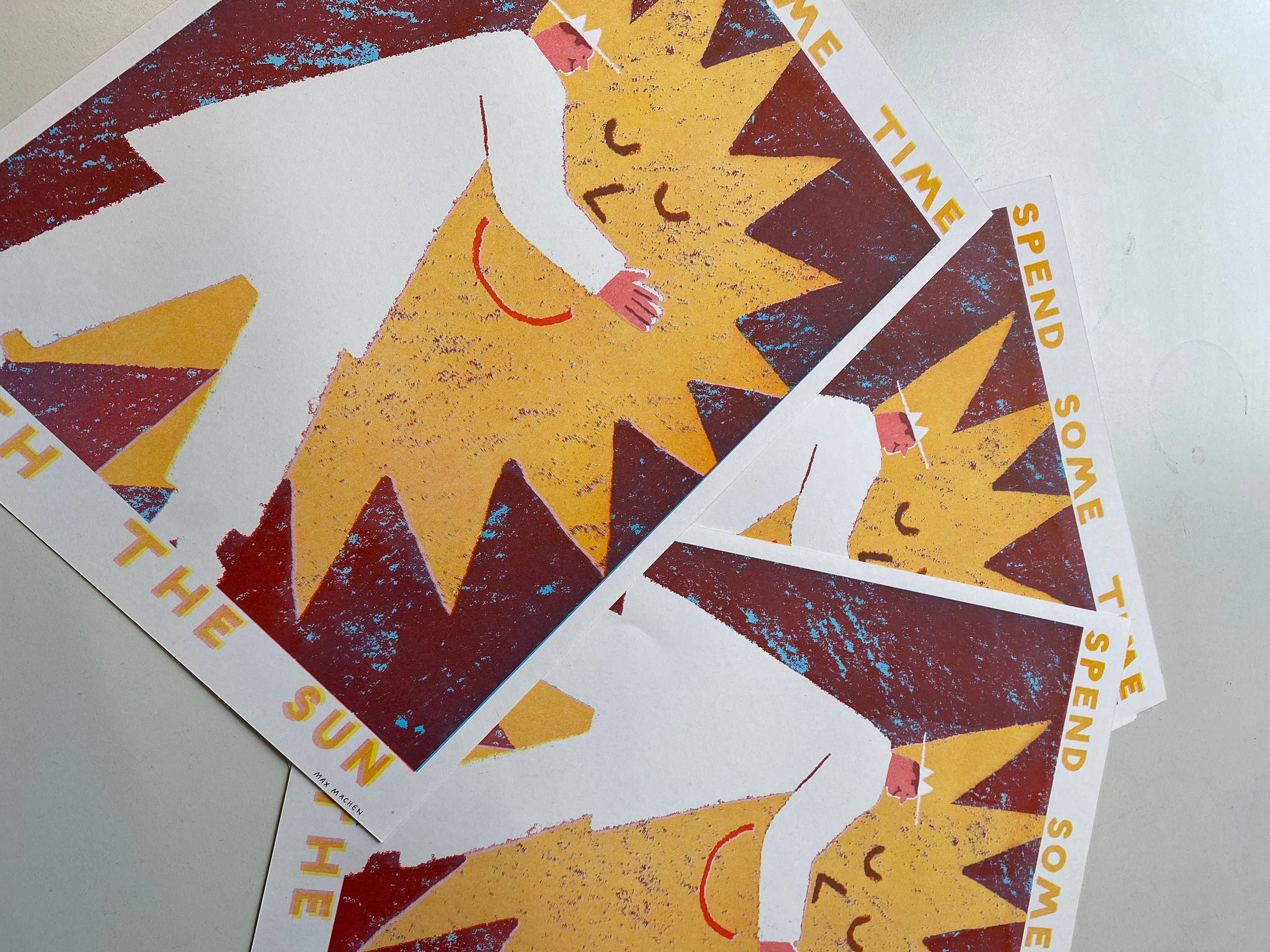 Spend Some Time With the Sun | Riso Print A3