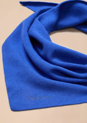 Merino Wool Triangle Scarf in Cobalt Blue