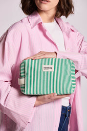 Toiletry Bag | Green Stripes