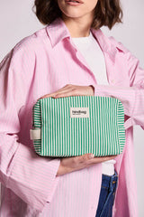 Toiletry Bag | Green Stripes