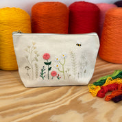 Stitch Your Flowers Zip Pouch | Embroidery Kit
