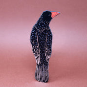 Rook in a Book Bookmark | Black Leather