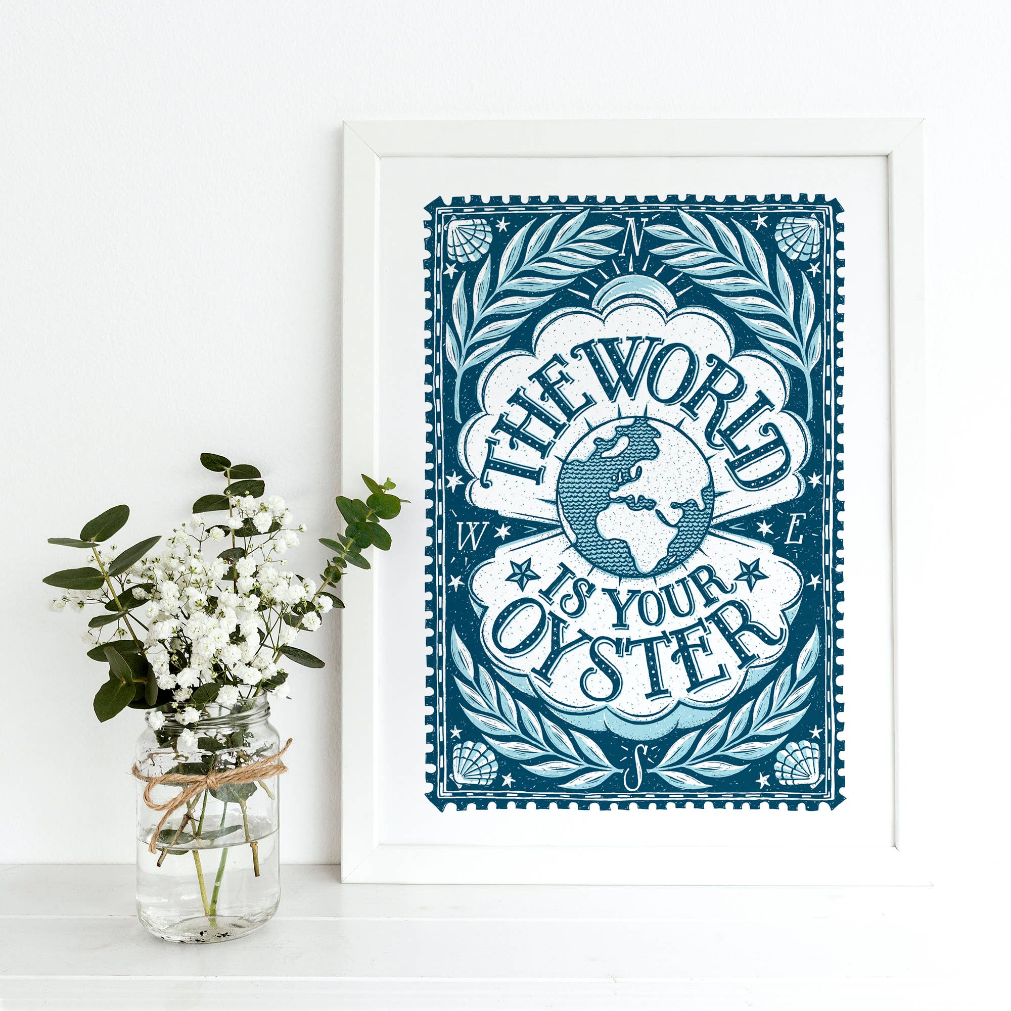 The World is Your Oyster Print | A4