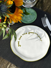 'good food and good company' Statement Plate