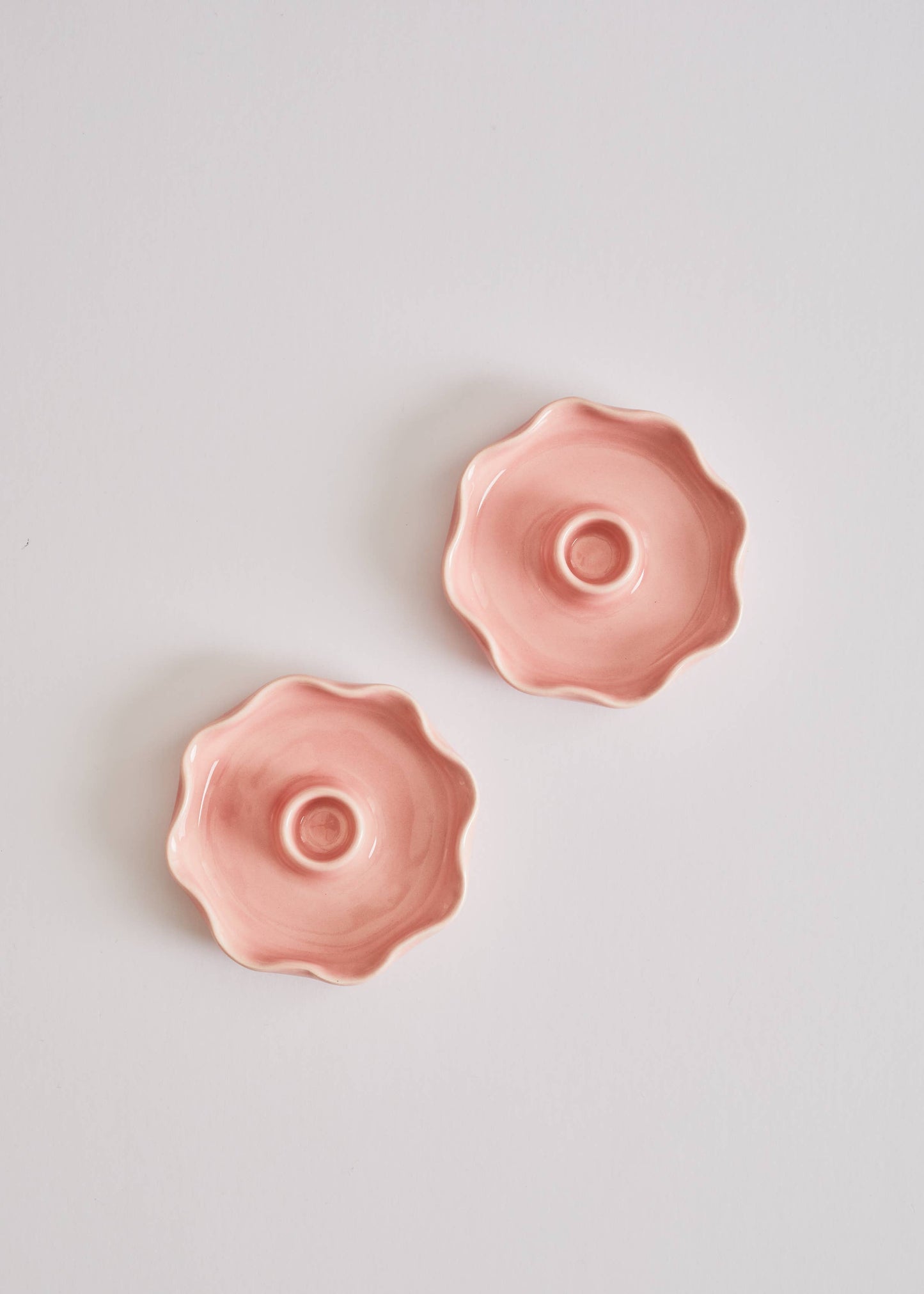 Scallop Candle Holder | Pink