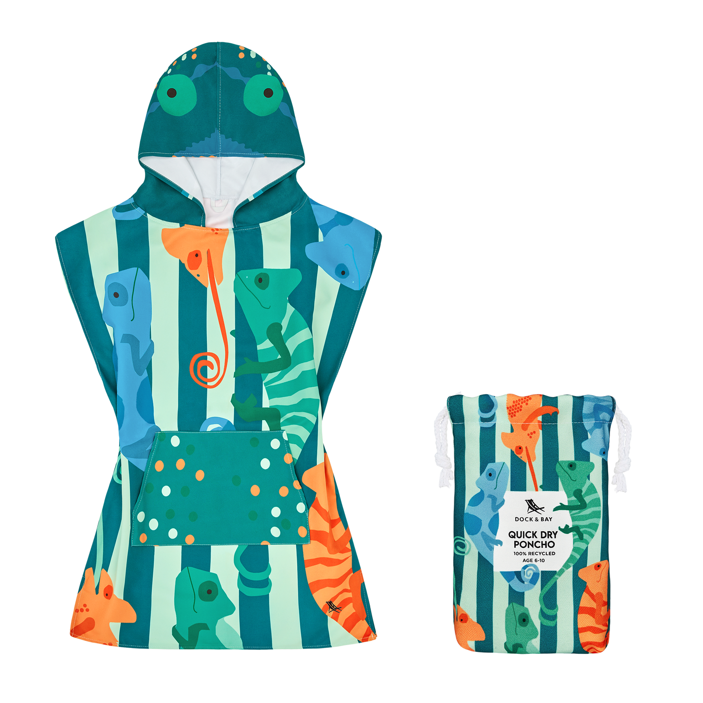 Kids Poncho - Karma Chameleon - Age 3-5