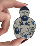 Nautical Tattooed Sailor Pin Brooch