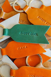 Daddy Cool Leather Keyring