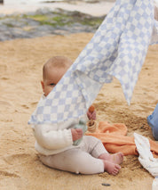 Organic Baby Muslins, set of 3 in Coastline, further view