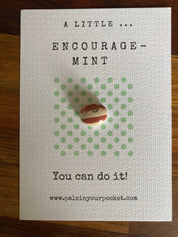 Good Luck Pocket Charm | "You Can Do It!" Encourage-Mint