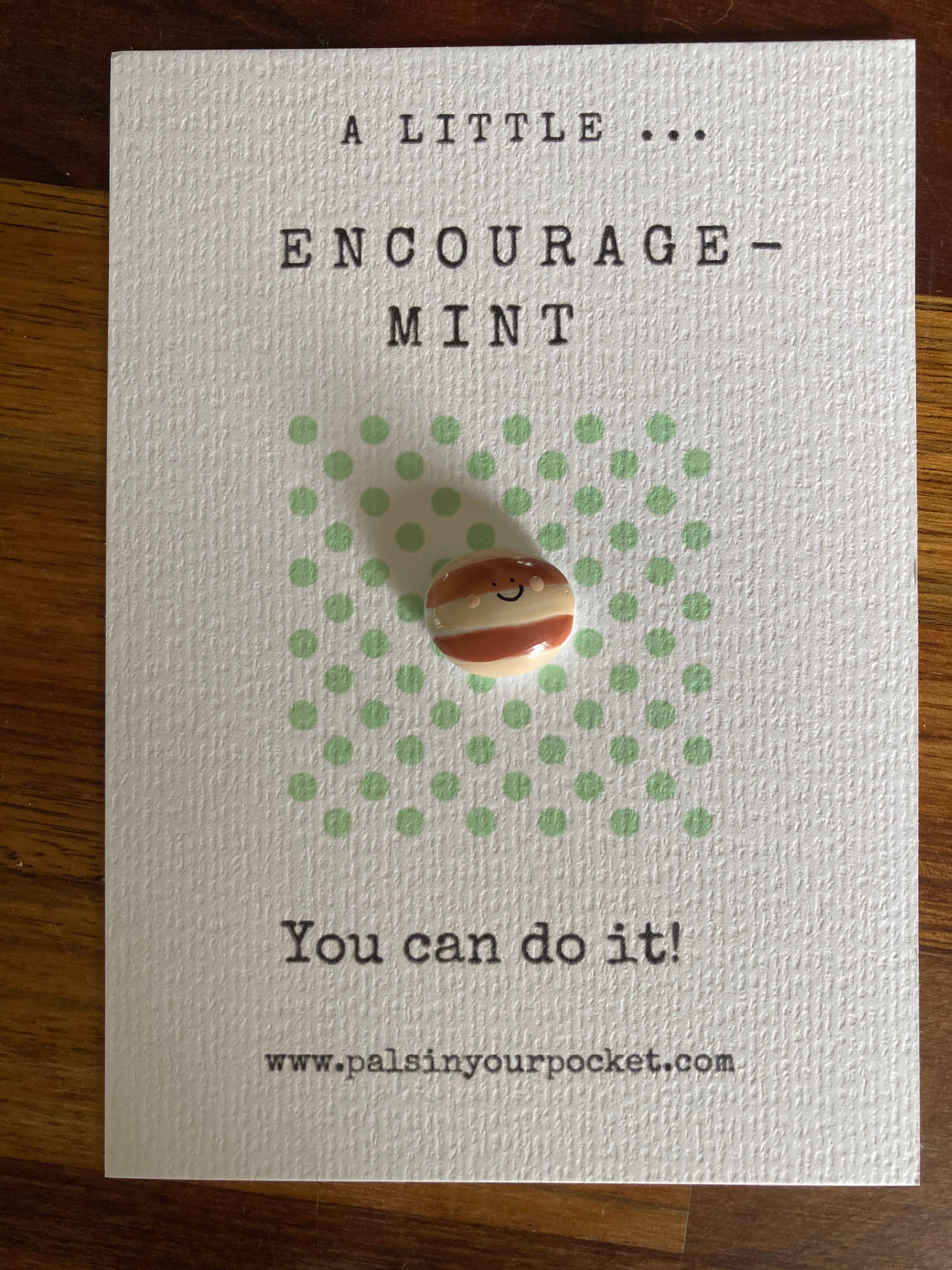Good Luck Pocket Charm | "You Can Do It!" Encourage-Mint