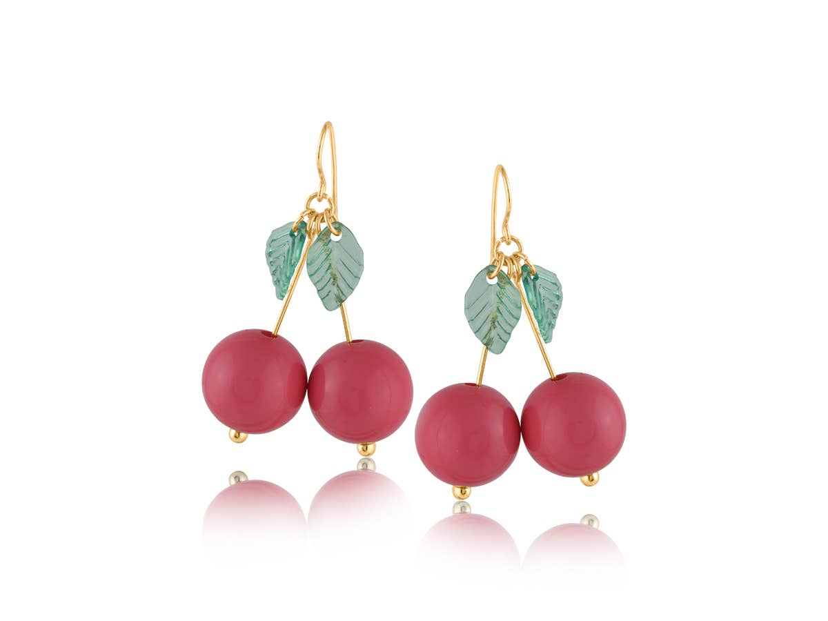 SAVANNA CHERRY DROP EARRINGS