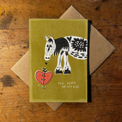 'Apple Of My Eye ' | Folk | Horse | Love A6 Greetings Card