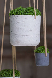 Hanging planter Round Charlie M Grey Washed Ø18cm x H17,5cm