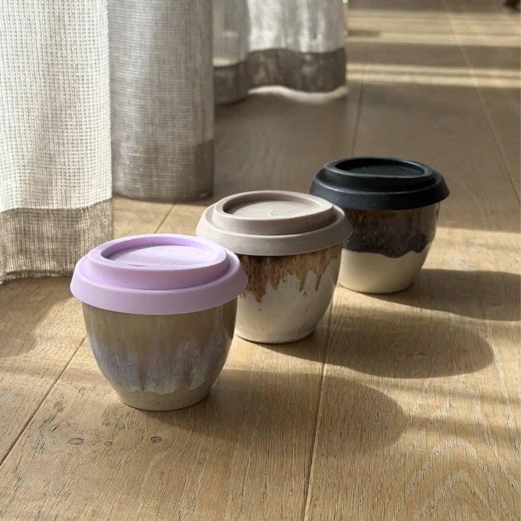 Ceramic Flat White Cup 6oz in Deia