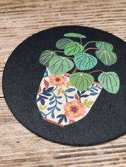 Drinks Coasters With Reversible Designs-Pilea & Mimosa