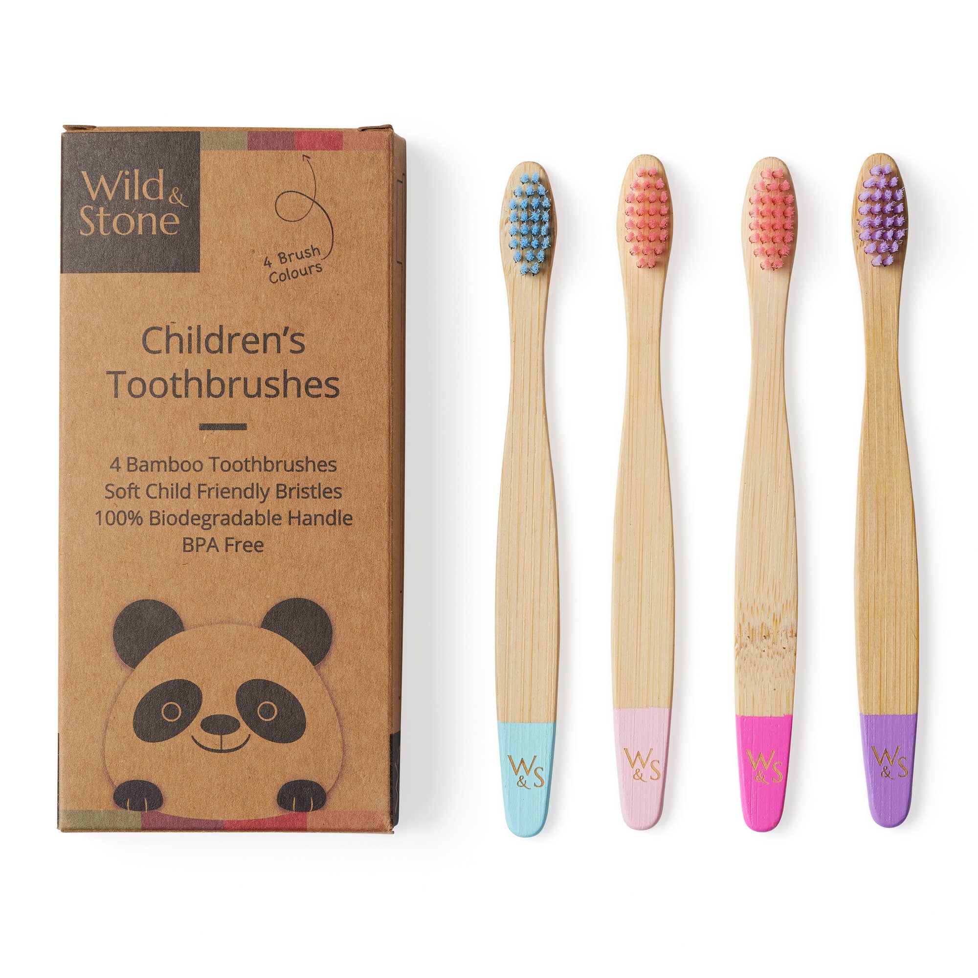 Children's Bamboo Toothbrush | 4 Pack