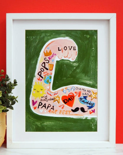 Dad Strong Arm Print A4