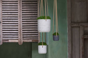 Hanging planter Round Charlie M Grey Washed Ø18cm x H17,5cm