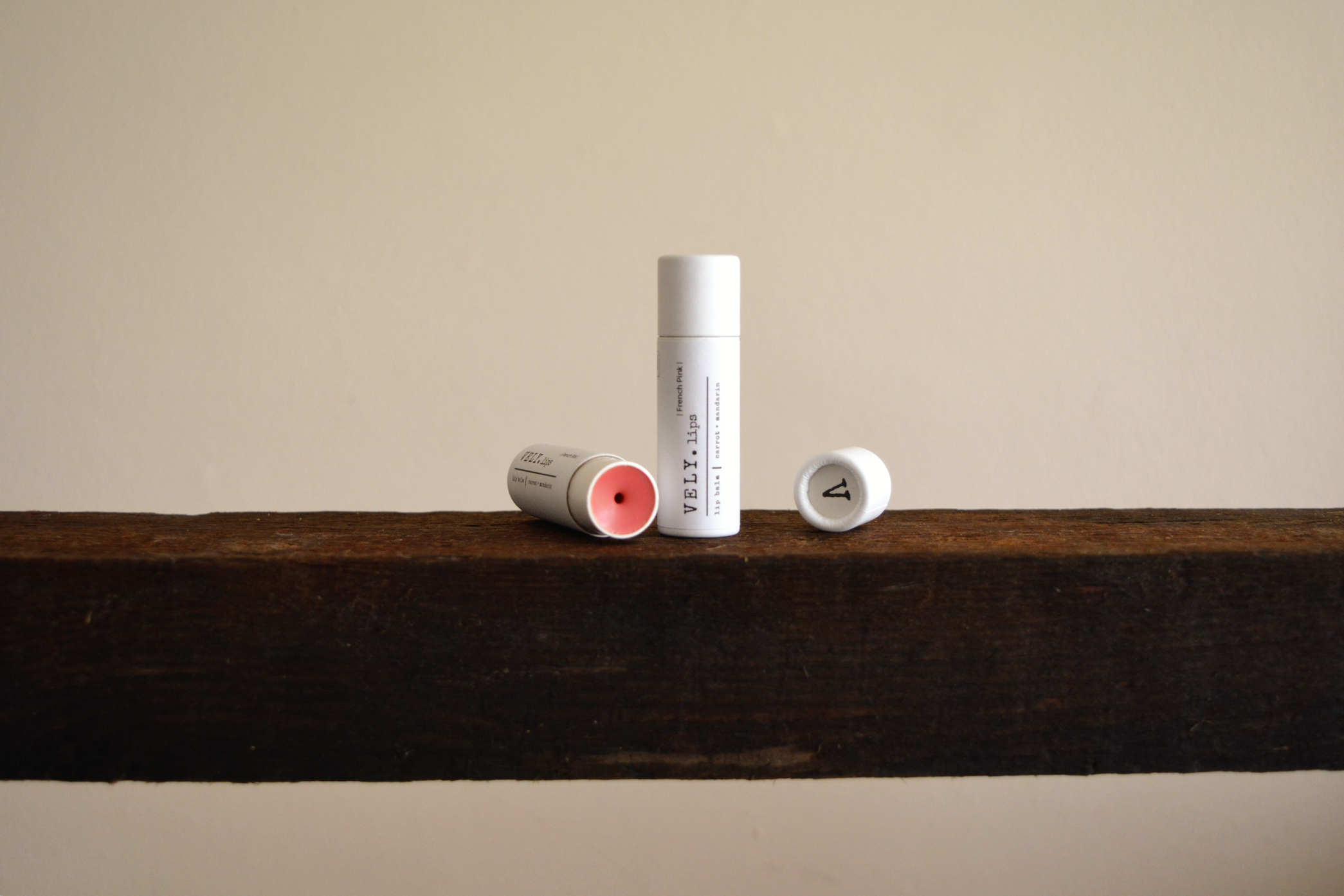 Natural Vegan Tinted Lip Balm "French Pink" With Carrot Oil