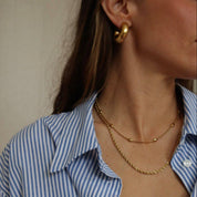 And Danu small Tern hoop earrings, further view
