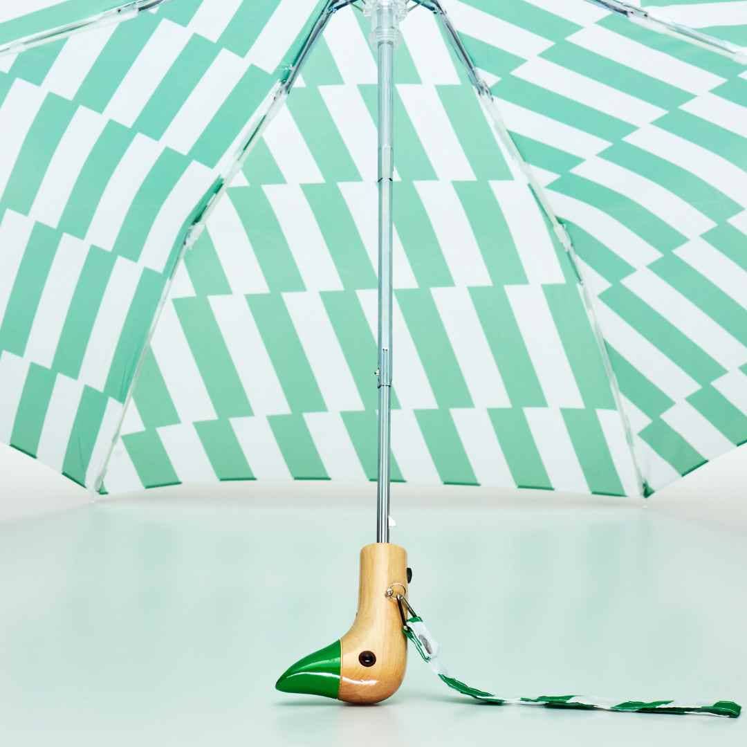 Kelly Bars Candy Green Compact Eco-Friendly Duck Umbrella
