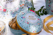 Shortbread Biscuit | Salted Butter Caramel, "Bouquet Sauvage" Round Tin, 175g