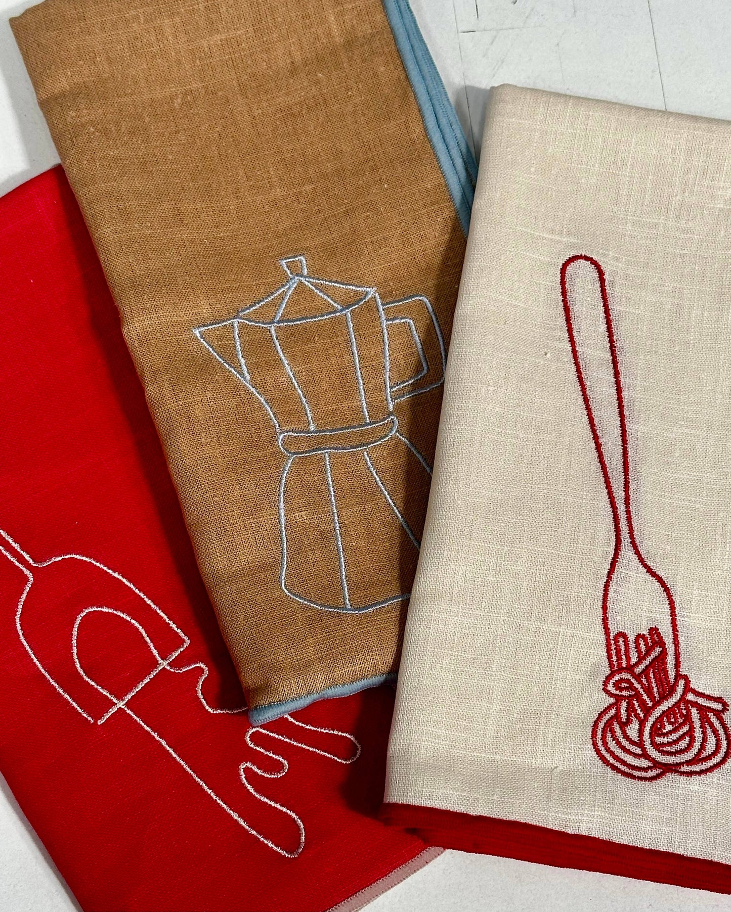 Linen Blend Napkins | Spaghetti (Set of 2)