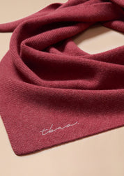 Merino Wool Triangle Scarf in Rust