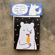 Christmas Card | Pack of 10 (Bear & Cyclist)