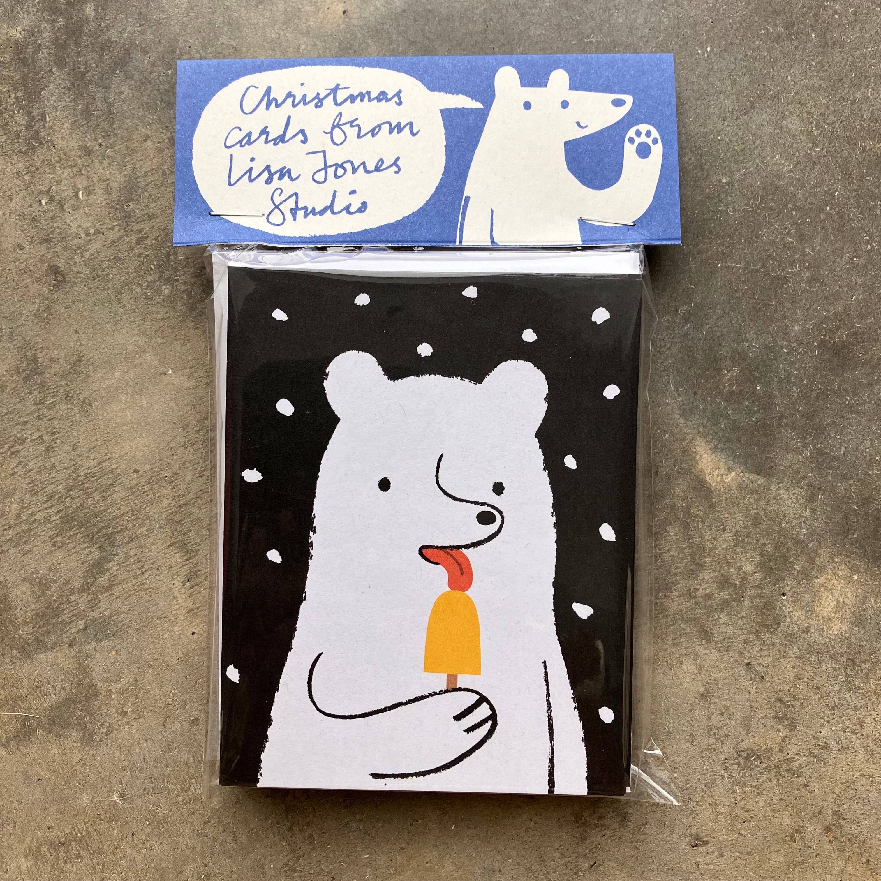 Christmas Card | Pack of 10 (Bear & Cyclist)