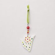 Handmade ceramic tulip hanging decoration, further view