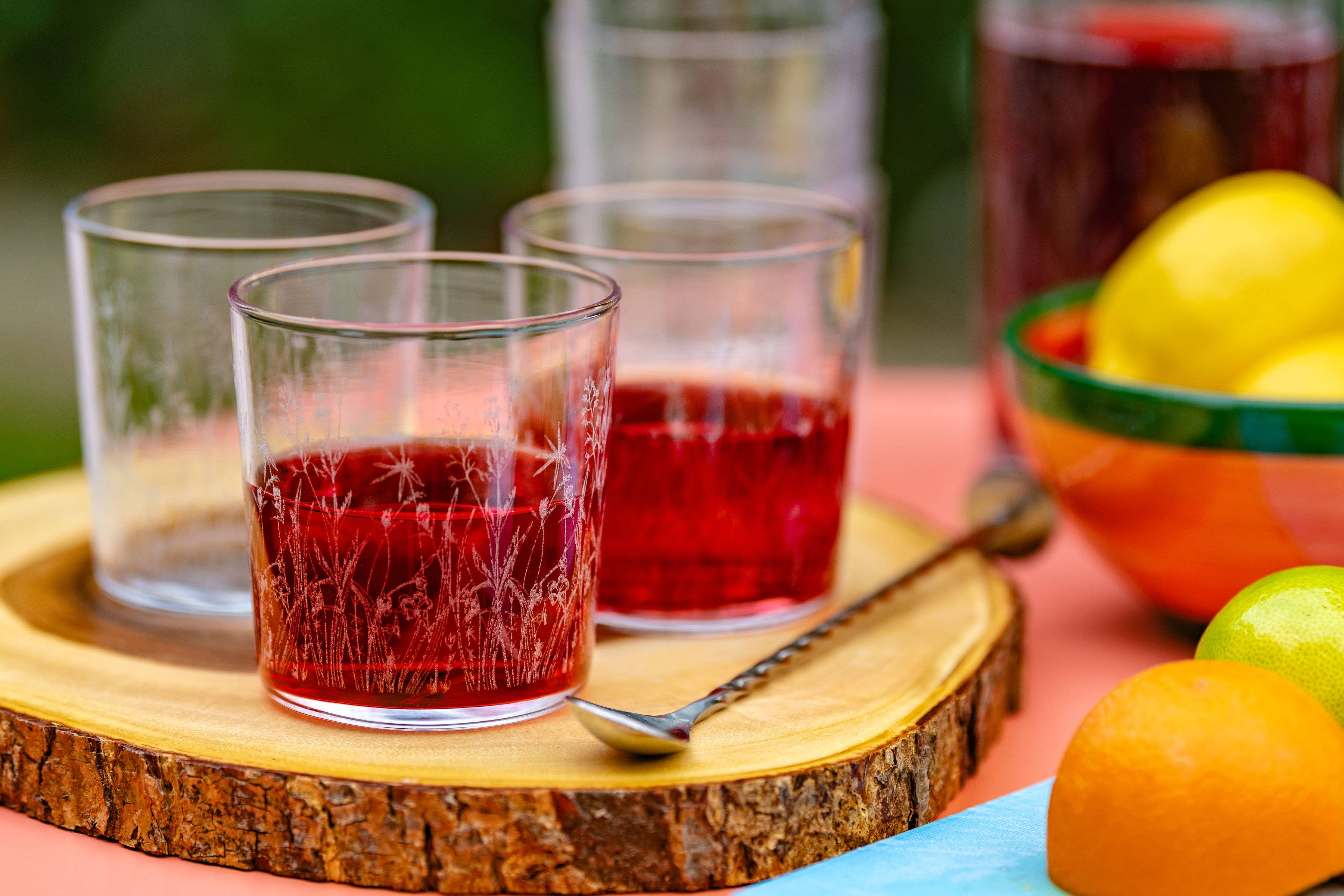 Meadow Patterned Glass Tumbler