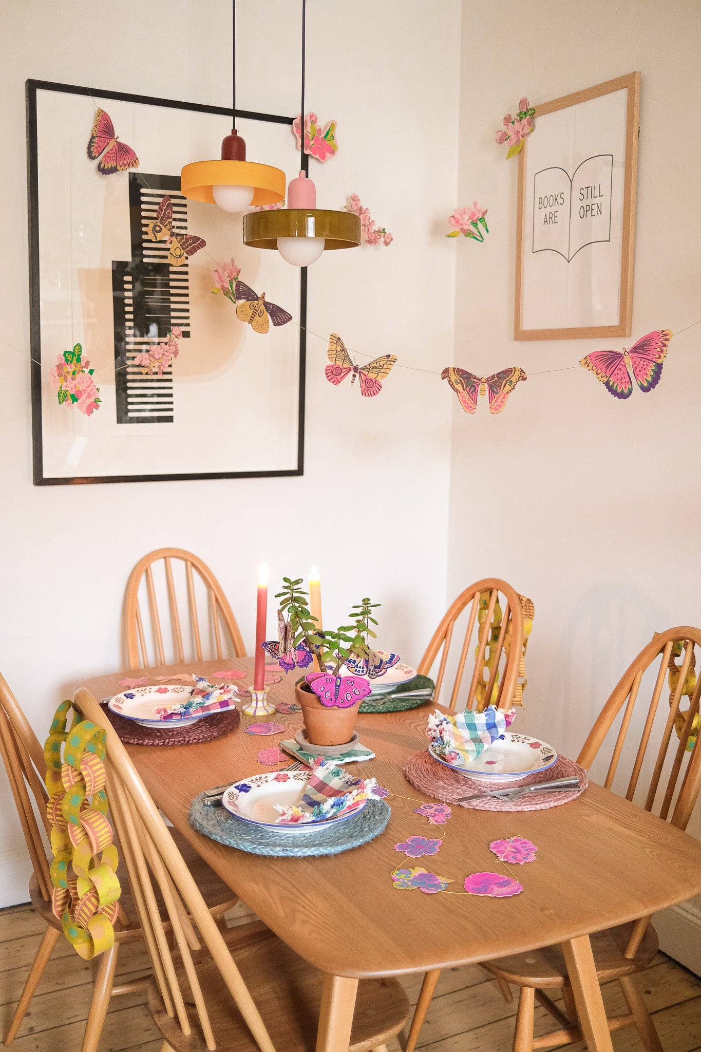 Yellow and Green Paper Chain Kit