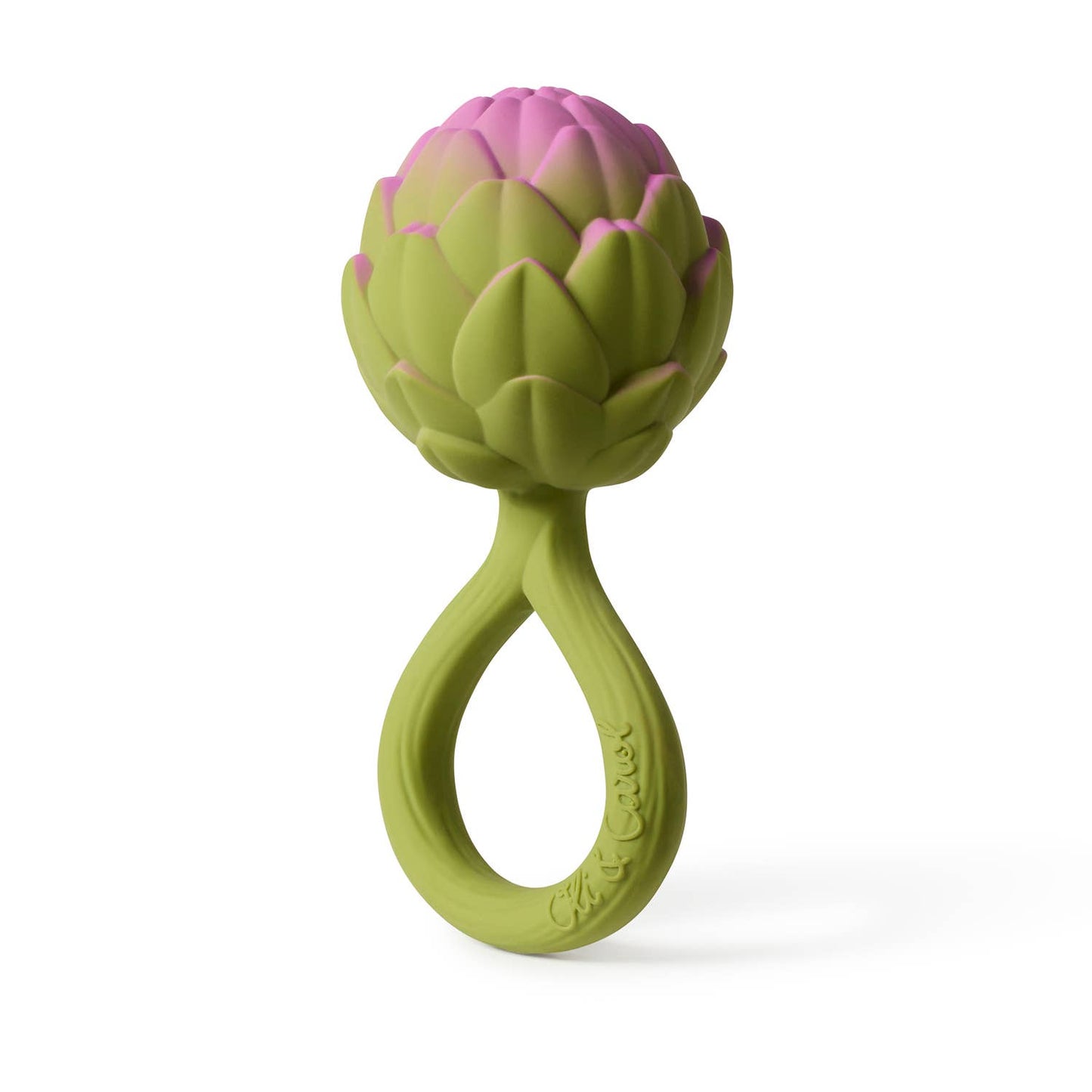 Artichoke Rattle Toy - Natural Rubber Baby Rattle Oli&Carol