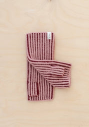Cashmere & Merino Wrist Warmers | Burgundy Two-Tone