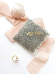 Lavender Motif Silk Lavender Bag