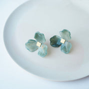 Maxi Bloom Floral Earrings in Seafoam