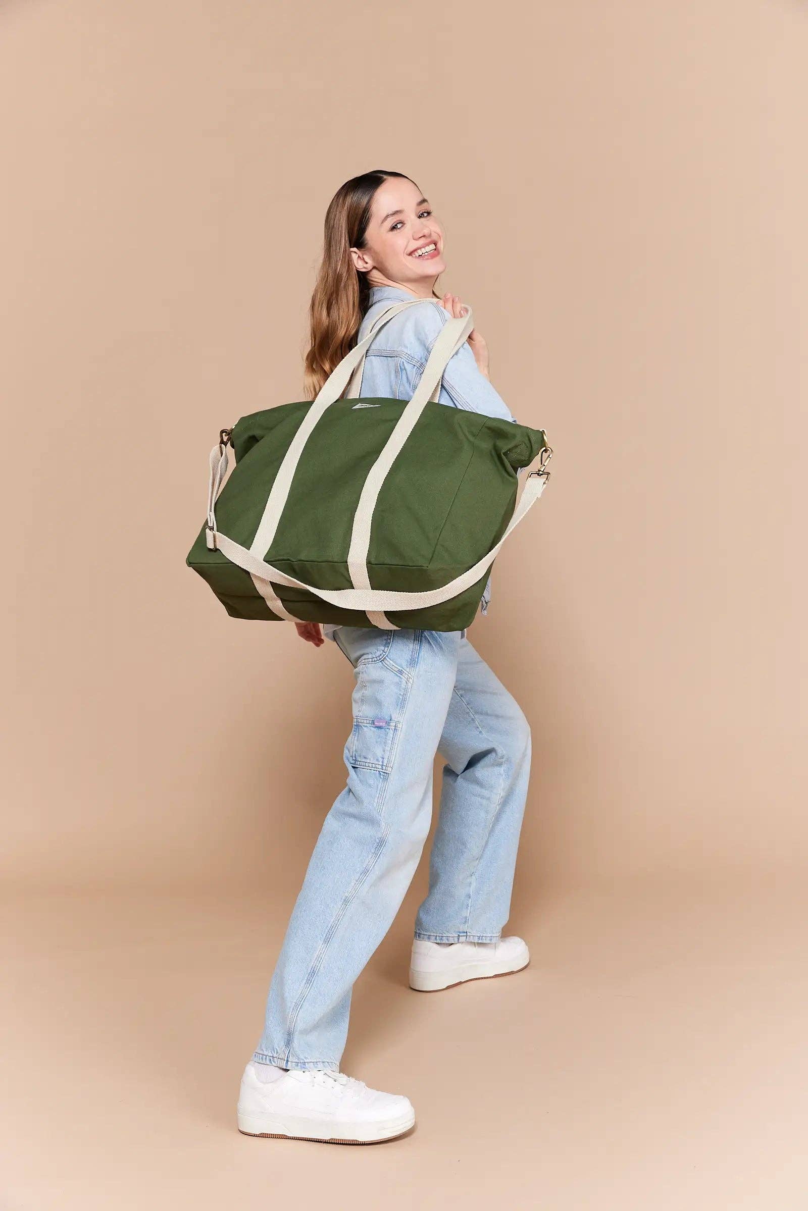 Weekend Travel Tote Bag | Olive Green