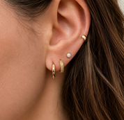 Gold Opal Studs by Little Nell, further view