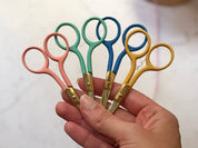 Embroidery scissors with gold finish blades, further view