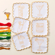 Stitch Your Cocktail Napkins embroidery kit, further view