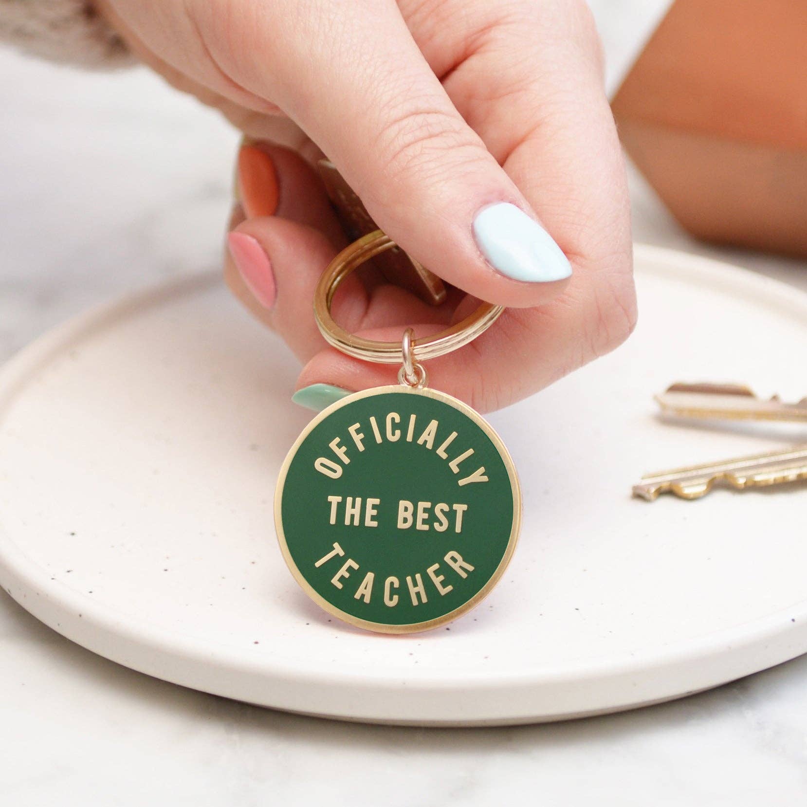 Officially the Best Teacher | Enamel Keyring