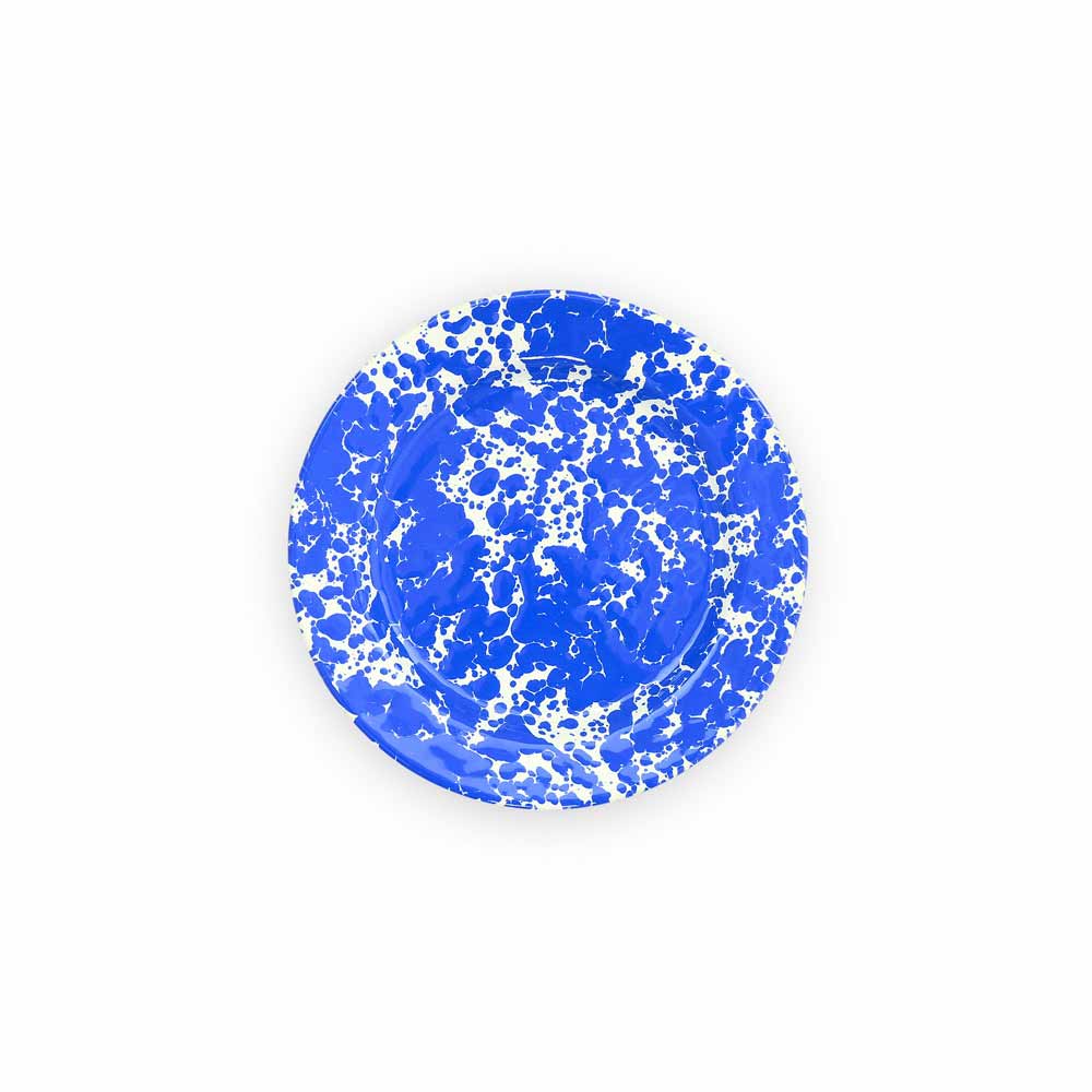 Splatter Enamelware Flat Salad Plate