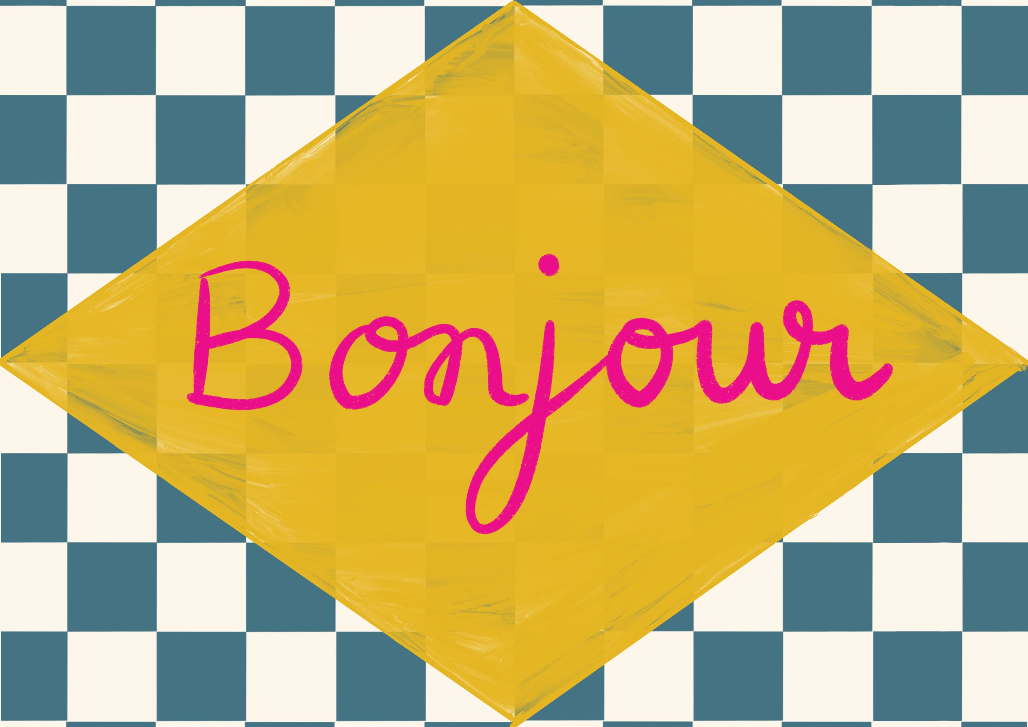 Bonjour | Art Print or Postcard