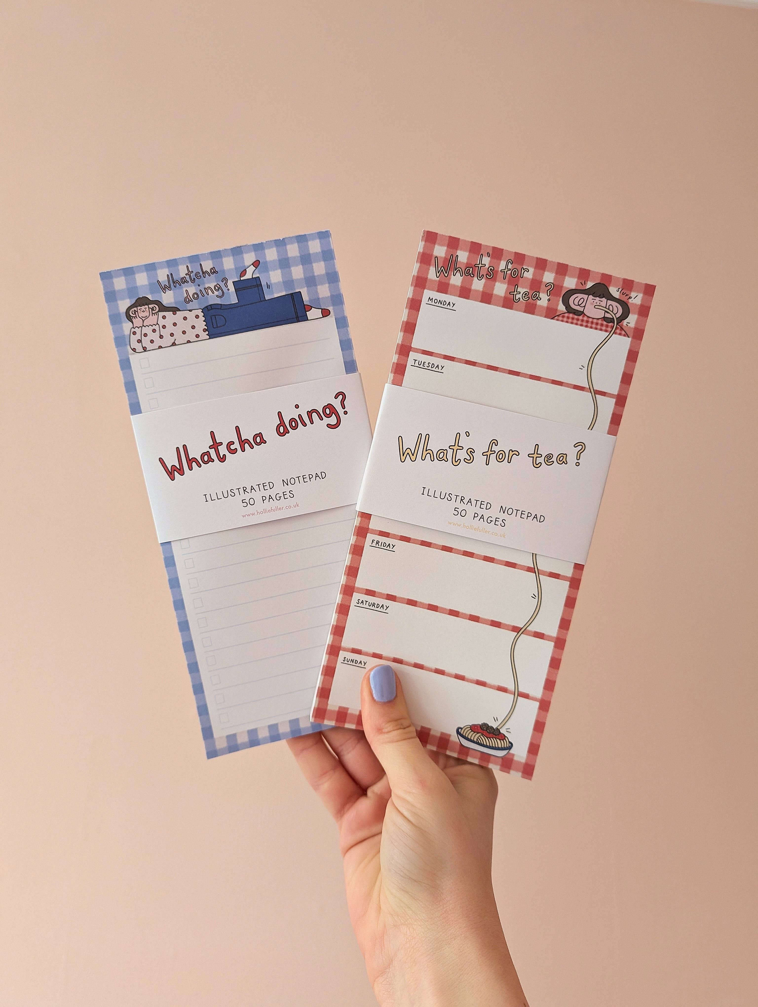 Whatcha Doing? Illustrated Note Pad