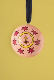 Sagittarius zodiac papier mache bauble, further view