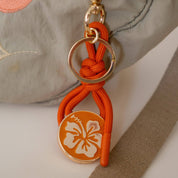 Hibiscus Bag Charm Keychain