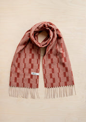 Lambswool Oversized Scarf | Neutral Checker